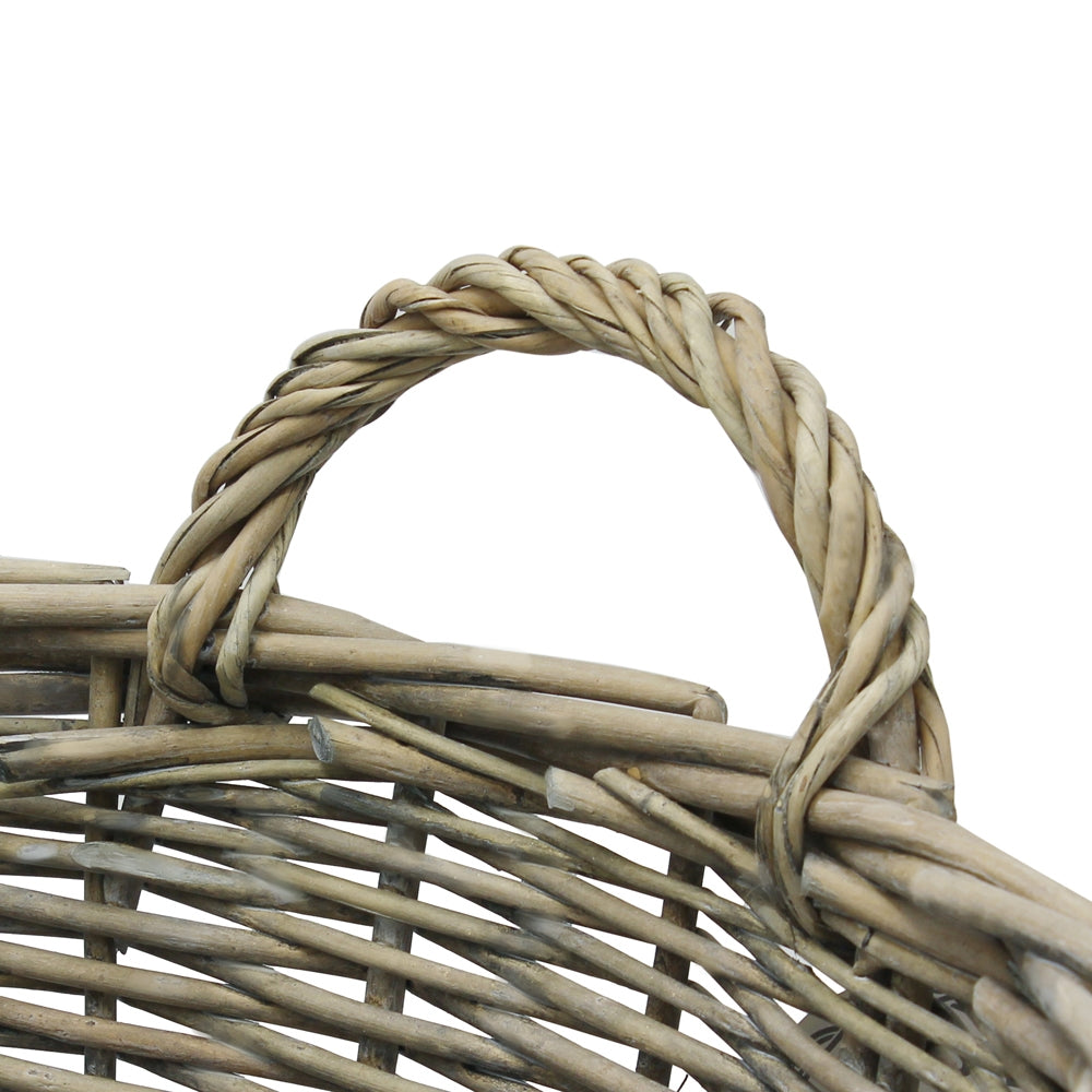 Round Chunky Willow Log Basket 47x50cm