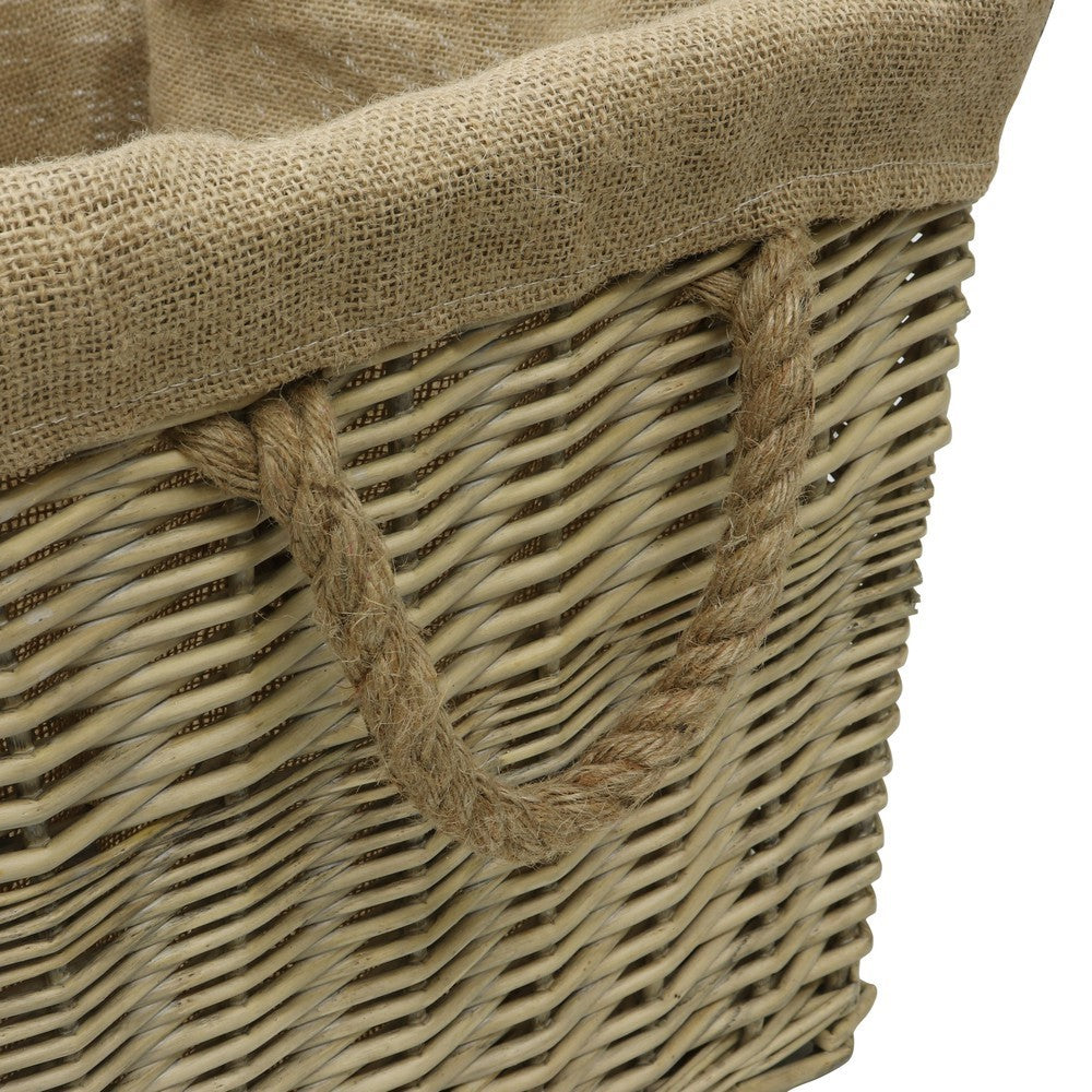 Rectangle Lined Log Basket