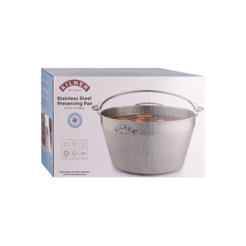 Kilner Stainless Steel Preserving Pan 8 Litre