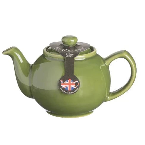 Olive Green 2 Cup Ceramic Teapot