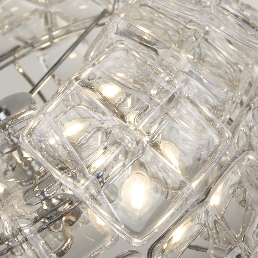 3 Light Pendant Clear Acrylic Tiles