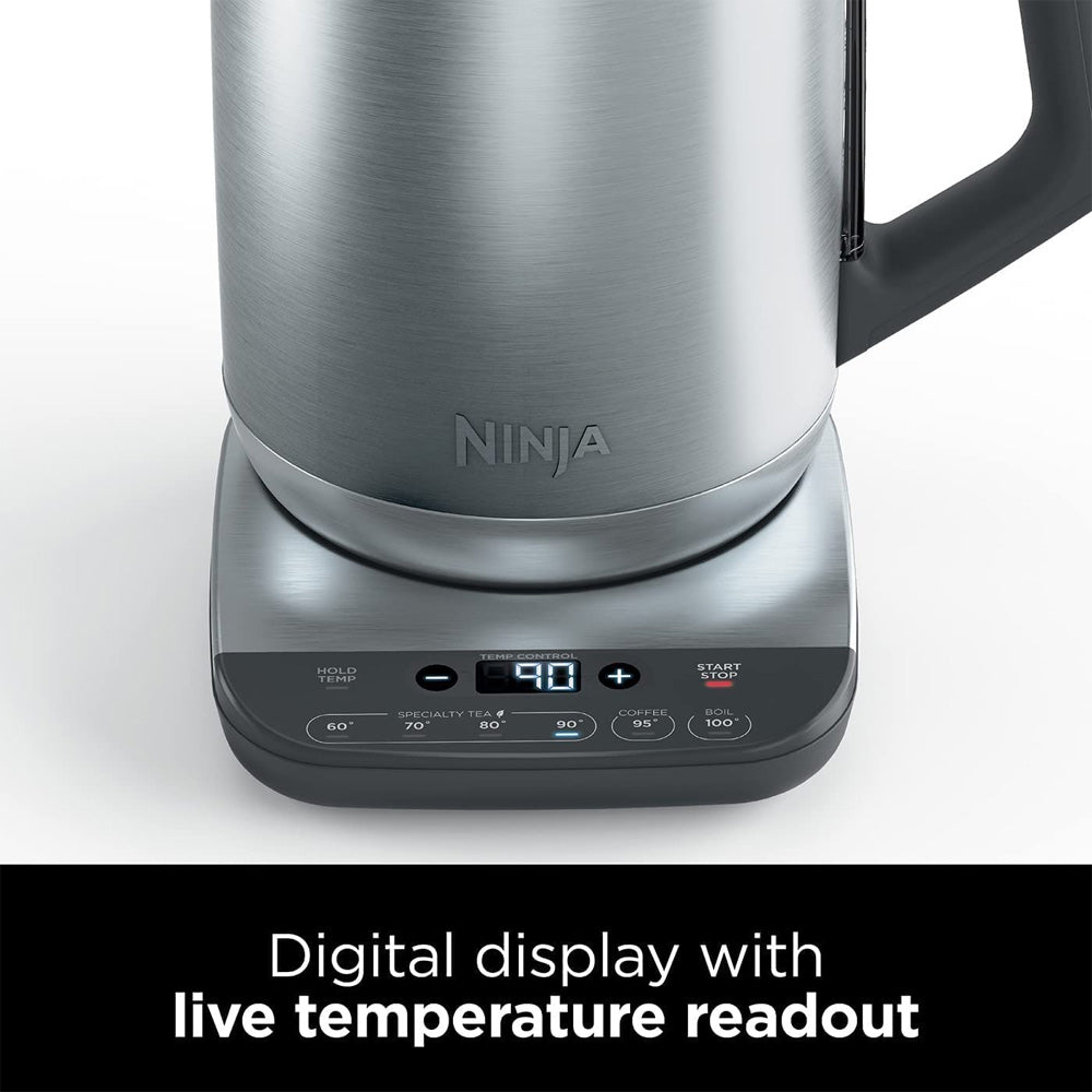 Ninja Stainless Steel Perfect Temperature Kettle, Rapid Boil – KT201UK