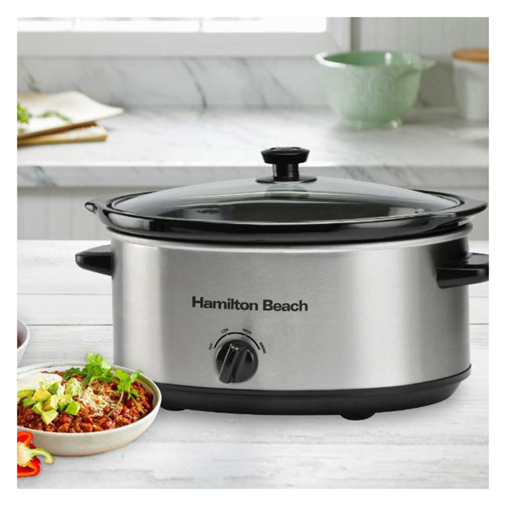 HamiltonBeach 6.5L Silver Slow Cooker