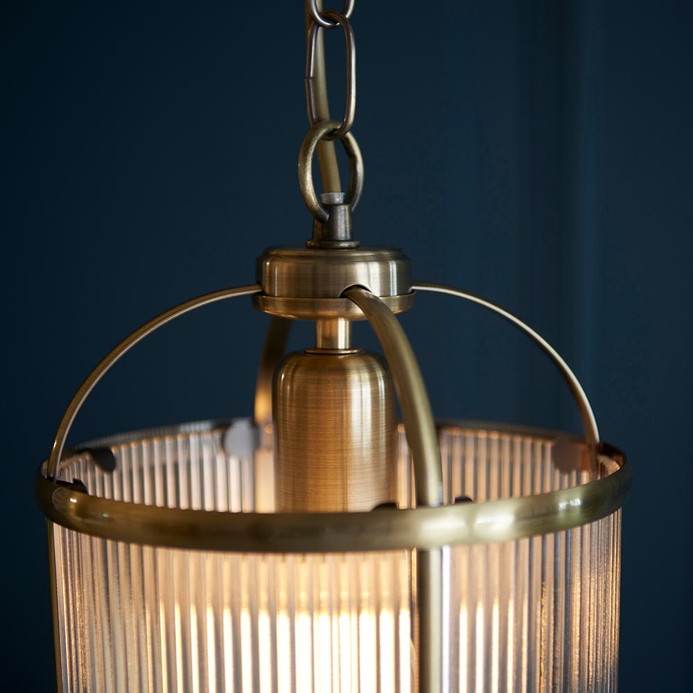 Endon Lambeth Ribbed Pendant