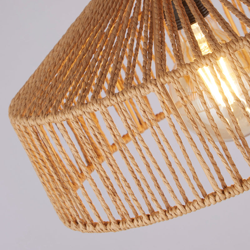 Lux & Belle Floor Lamp -Black Metal & Natural Jute Effect