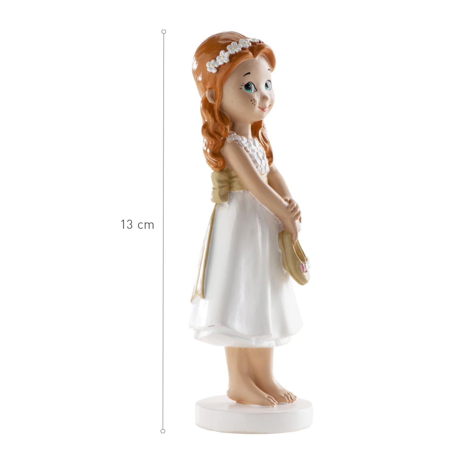 Communion Barefoot Girl Cake Topper 13cm