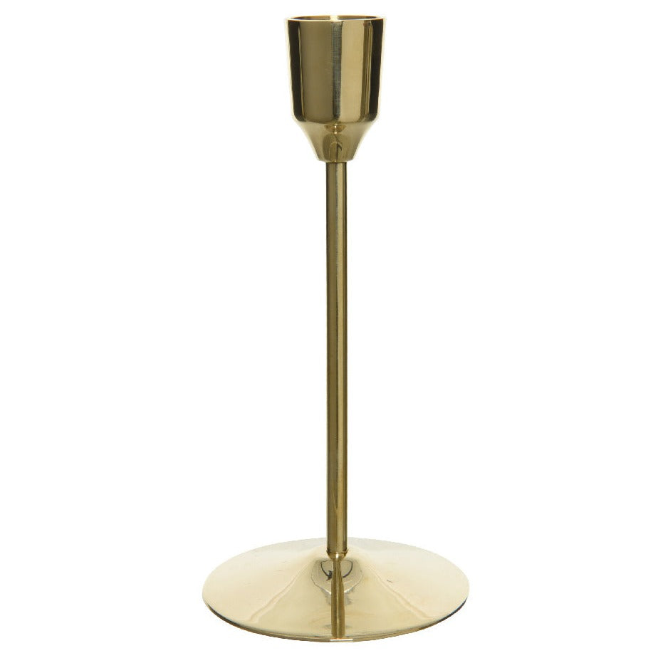 Kaemingk Gold Christmas Single Candle Holder