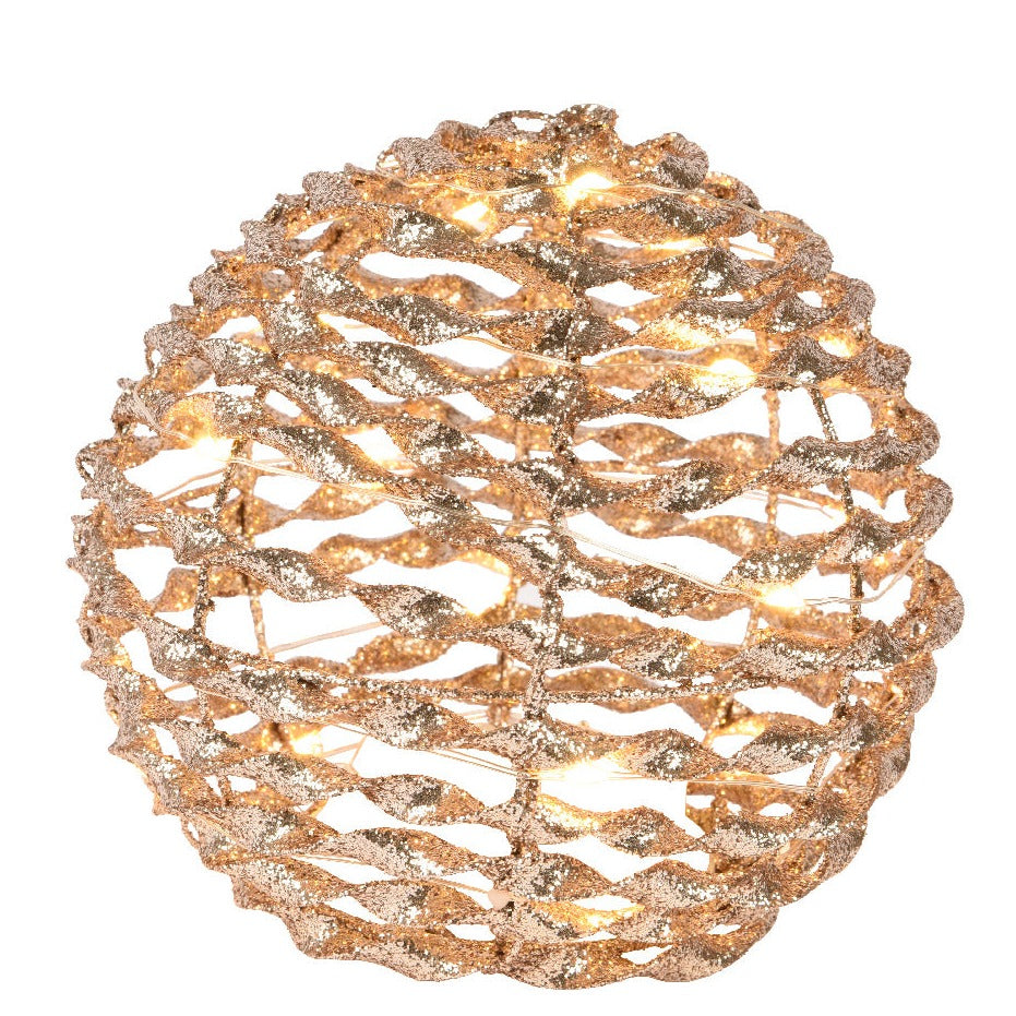 Kaemingk Gold LED Ball Christmas Decoration