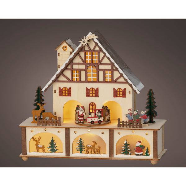 Kaemingk Wooden Christmas Santa Train Scene