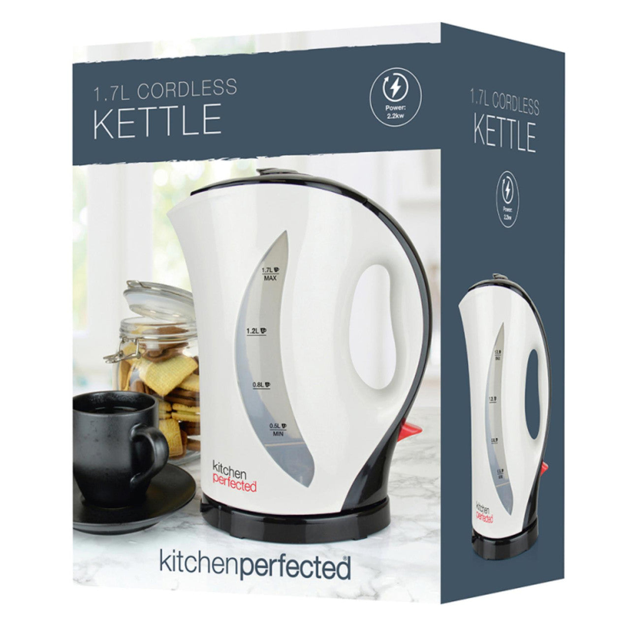 KitchenPerfected 2Kw 1.7Ltr Cordless Kettle - Cream