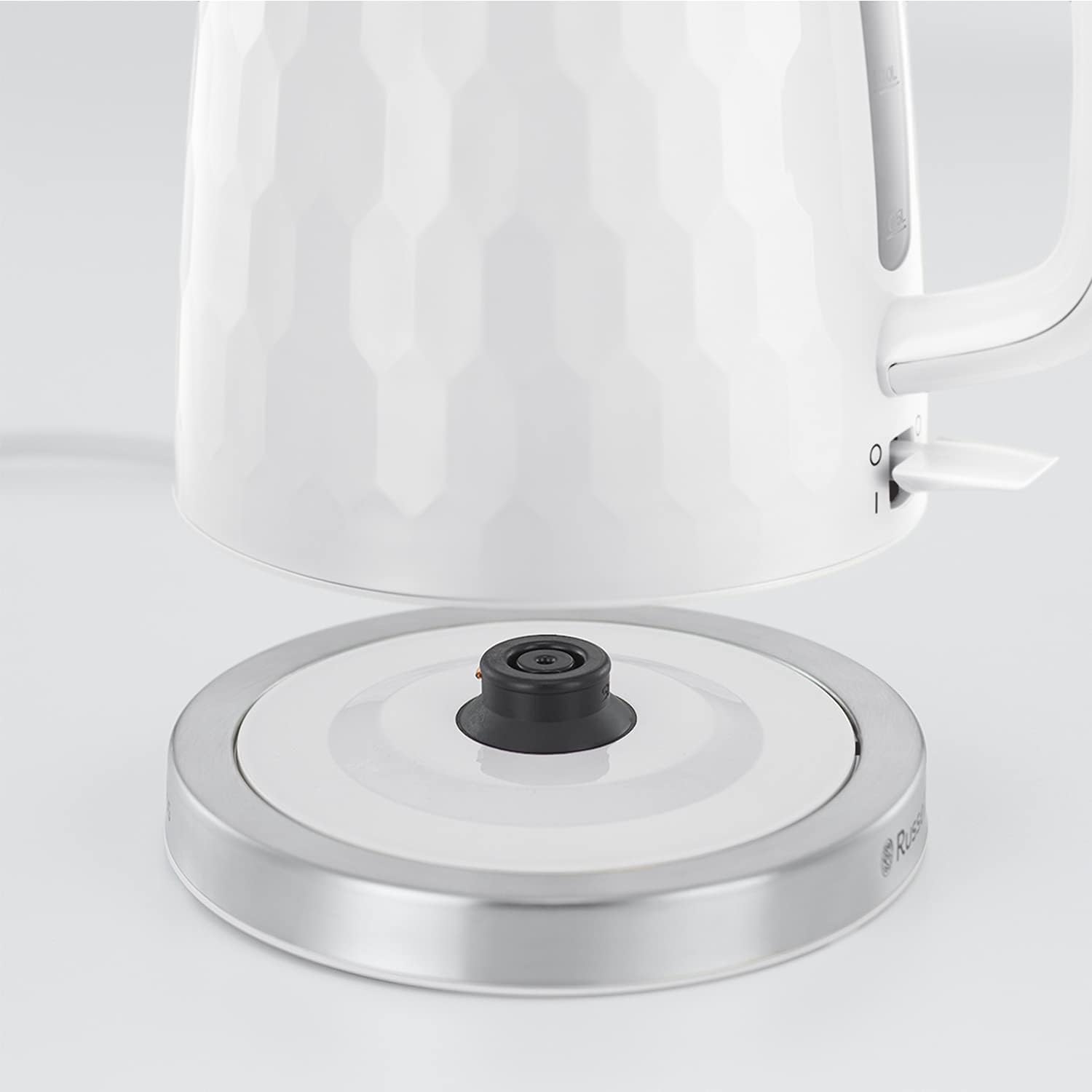 Russell Hobbs Textures Kettle, 1.7 Litre - White