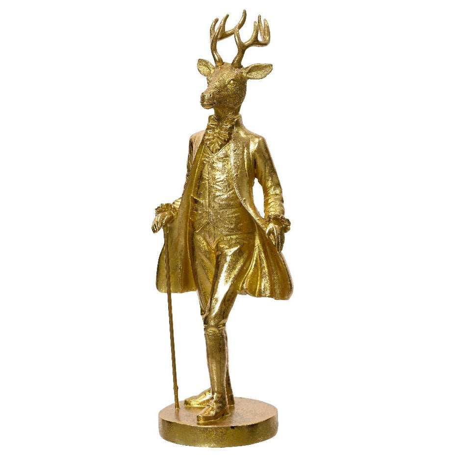 Kaemingk Gold Reindeer Figure