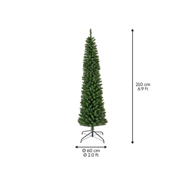 Pencil Pine Artificial Christmas Tree 210cm/7ft