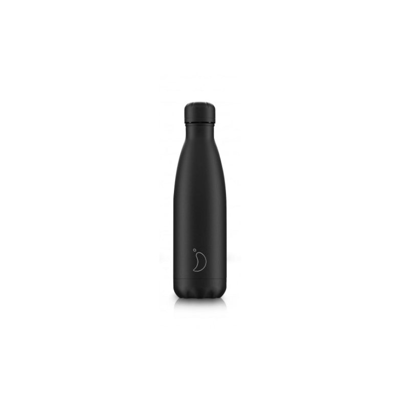 Chilly's Mono Black Insulated Drinks Bottle 750ml