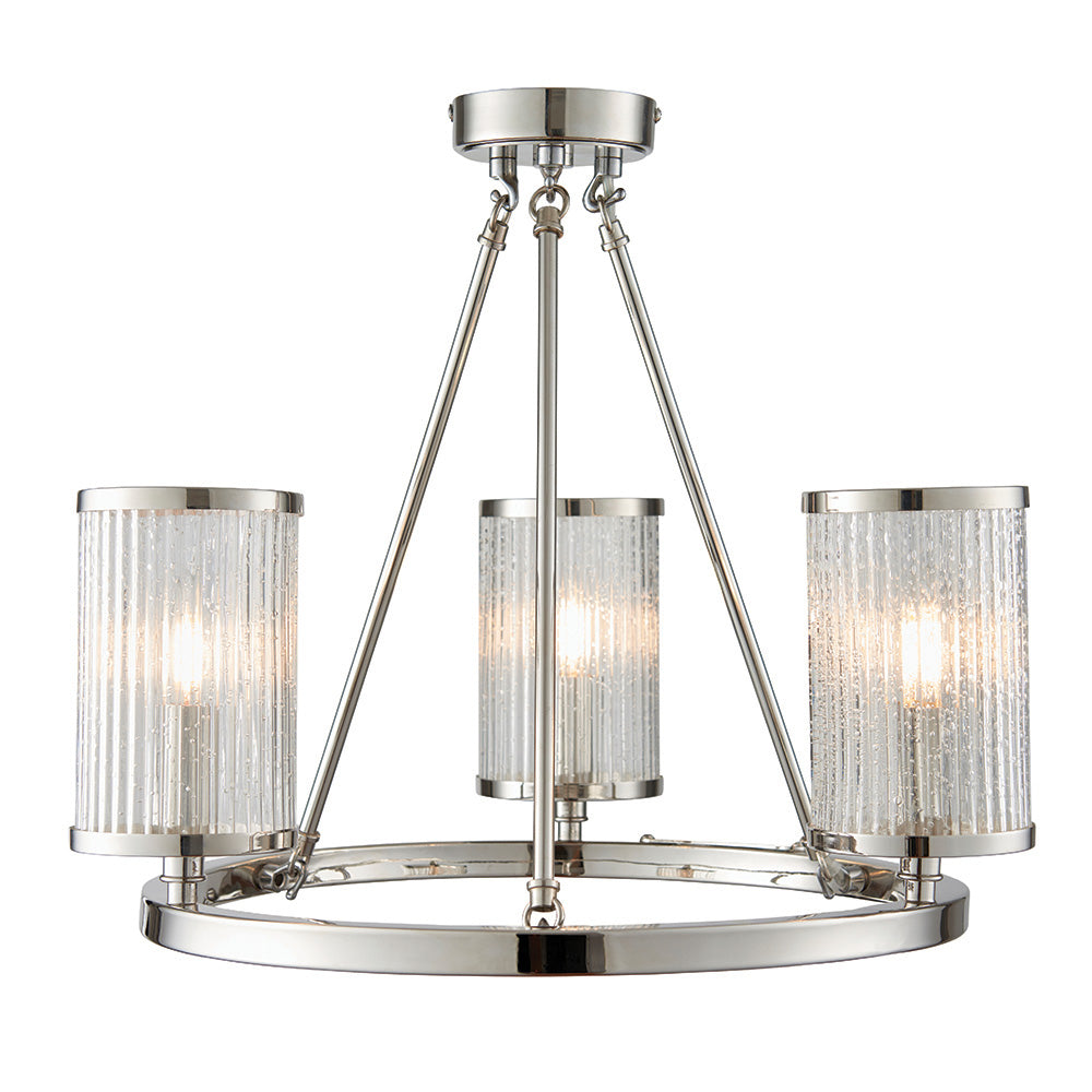 Endon Easton 3 Light Semi Flush