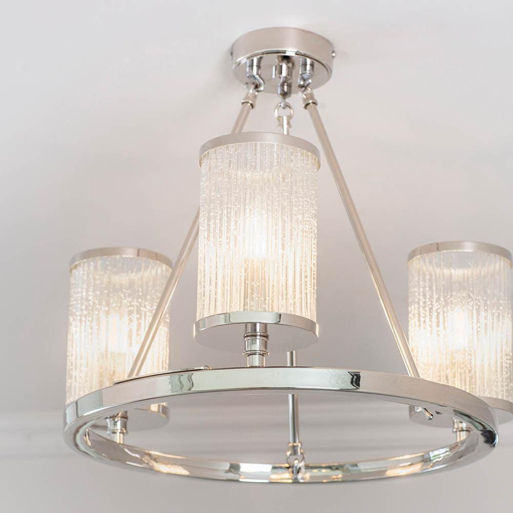 Endon Easton 3 Light Semi Flush