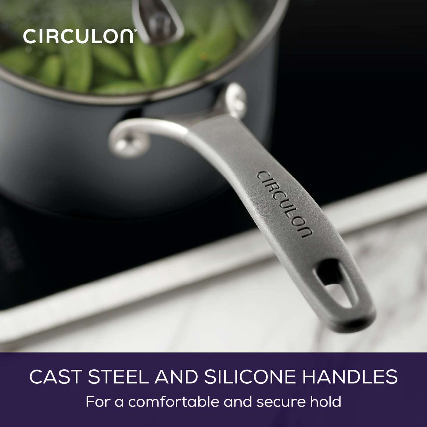 Circulon ScratchDefense Extreme Non-Stick Straining Saucepan & Lid Set