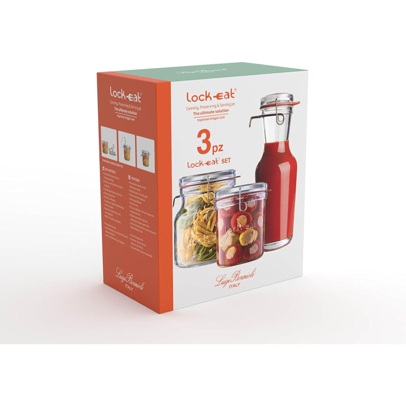 Luigi Bormioli Lock-Eat Jar Set of 3