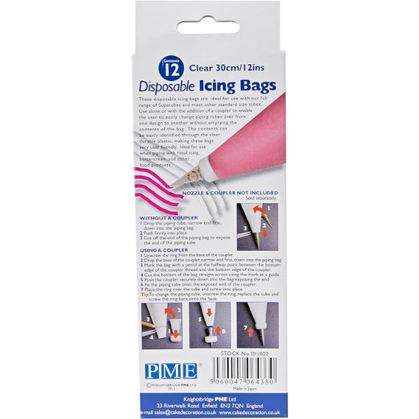 PME Disposable Icing Bag 30cm 12pk