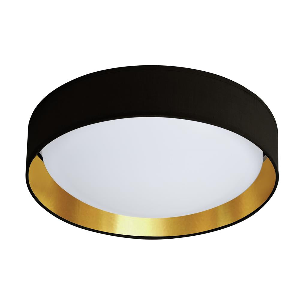 Gianna Flush - Black Fabric, Gold Inner & Acrylic Diffuser