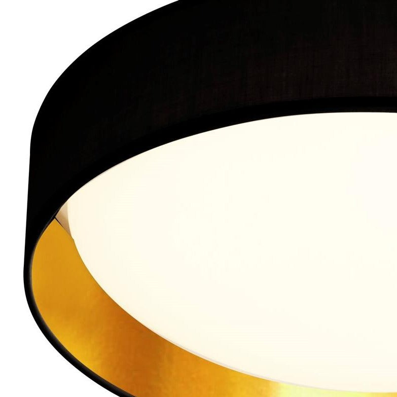 Gianna Flush - Black Fabric, Gold Inner & Acrylic Diffuser