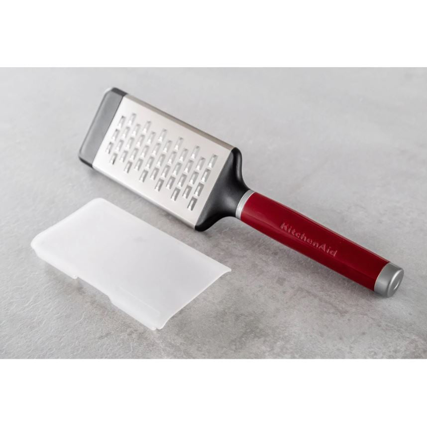 KitchenAid Etched Stainless Steel Two-Way Medium Cheese Grater Empire Red