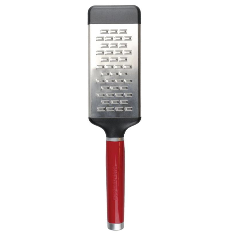 KitchenAid Etched Stainless Steel Two-Way Medium Cheese Grater Empire Red