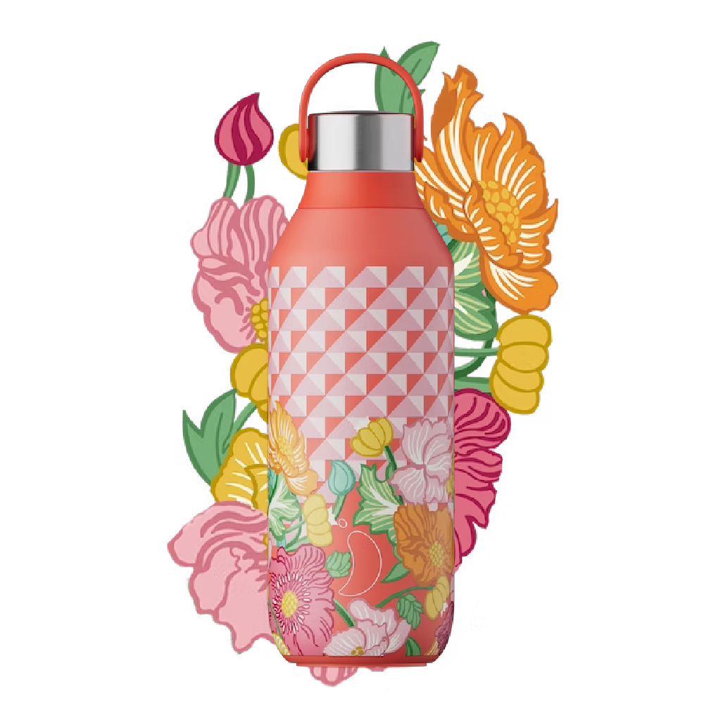 Chilly's Insulated Drinks Bottle 500ml - Poppy Trellis