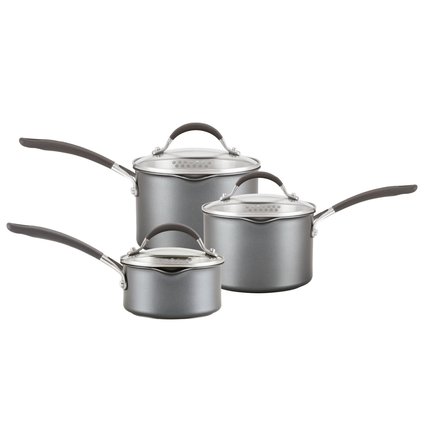 Circulon ScratchDefense Extreme Non-Stick Straining Saucepan & Lid Set