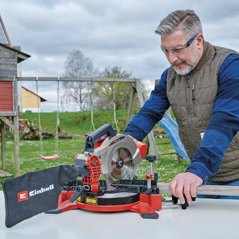 Einhell Power X-Change 18V Cordless Double Bevel Mitre Saw - Bare