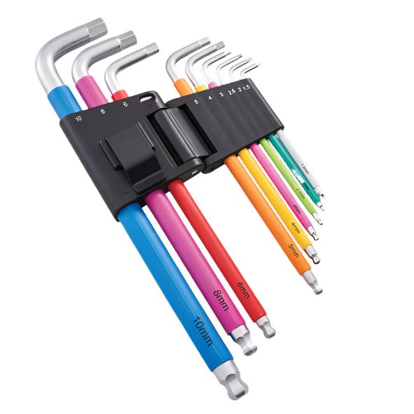 Faithfull 9 Piece Colour Coded Hex Key Set