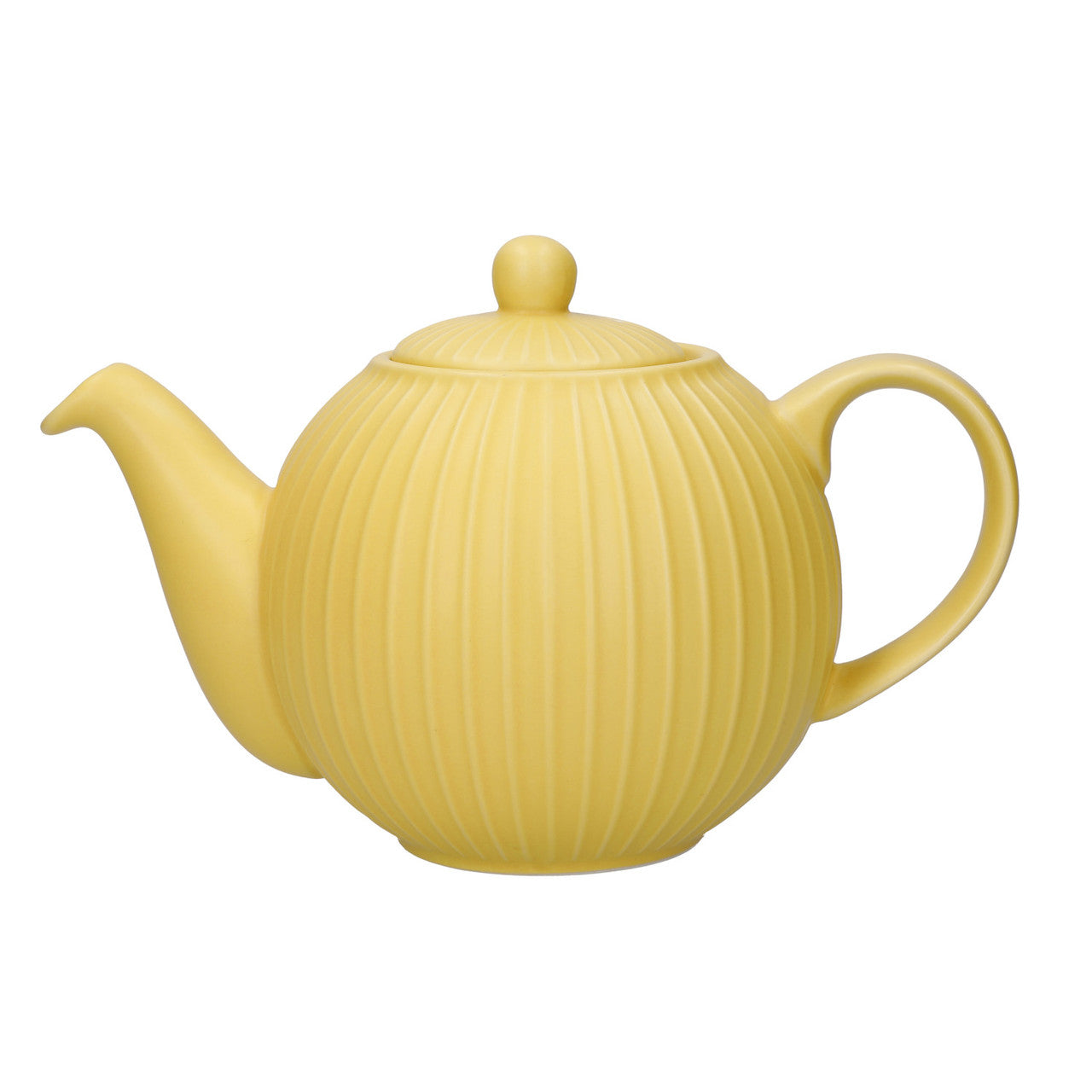 London Pottery Globe Textured Teapot with Strainer 4-Cup Yellow