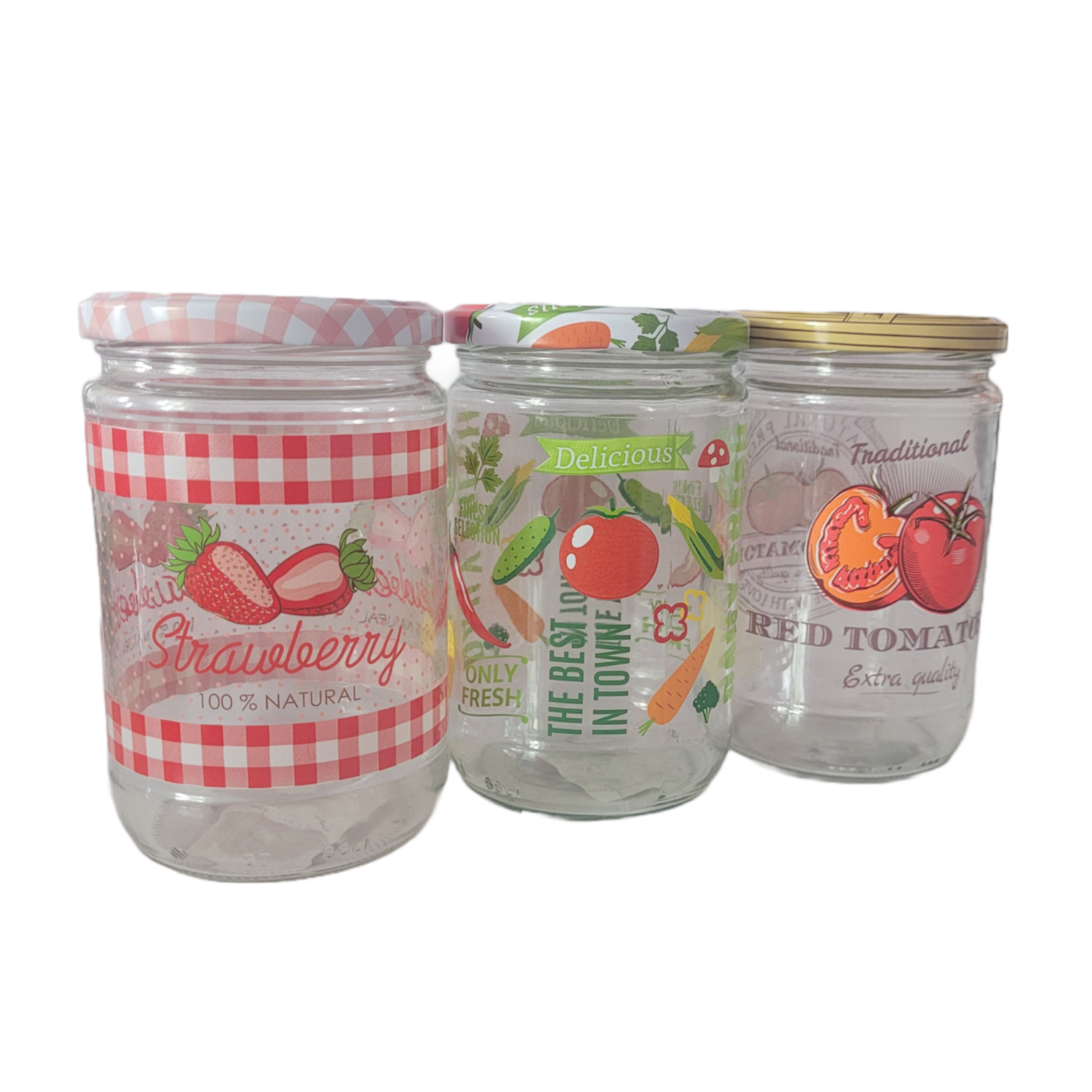 Assorted Glass Jars 425ml