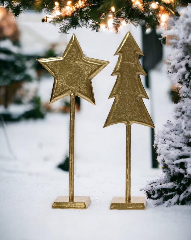 Kaemingk Gold Christmas Tree/Star Decoration 55cm