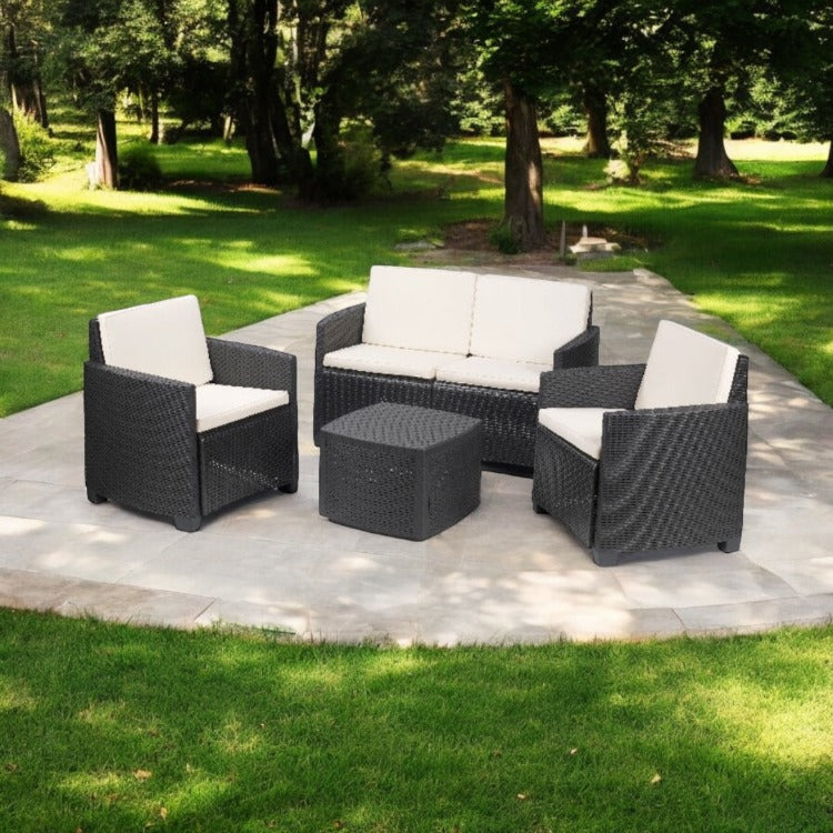 Etna 4 Piece Rattan Lounge Set 