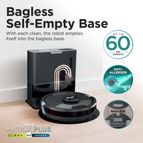 Shark Matrix Plus 2-in-1 Self-Empty Robot Vacuum & Mop