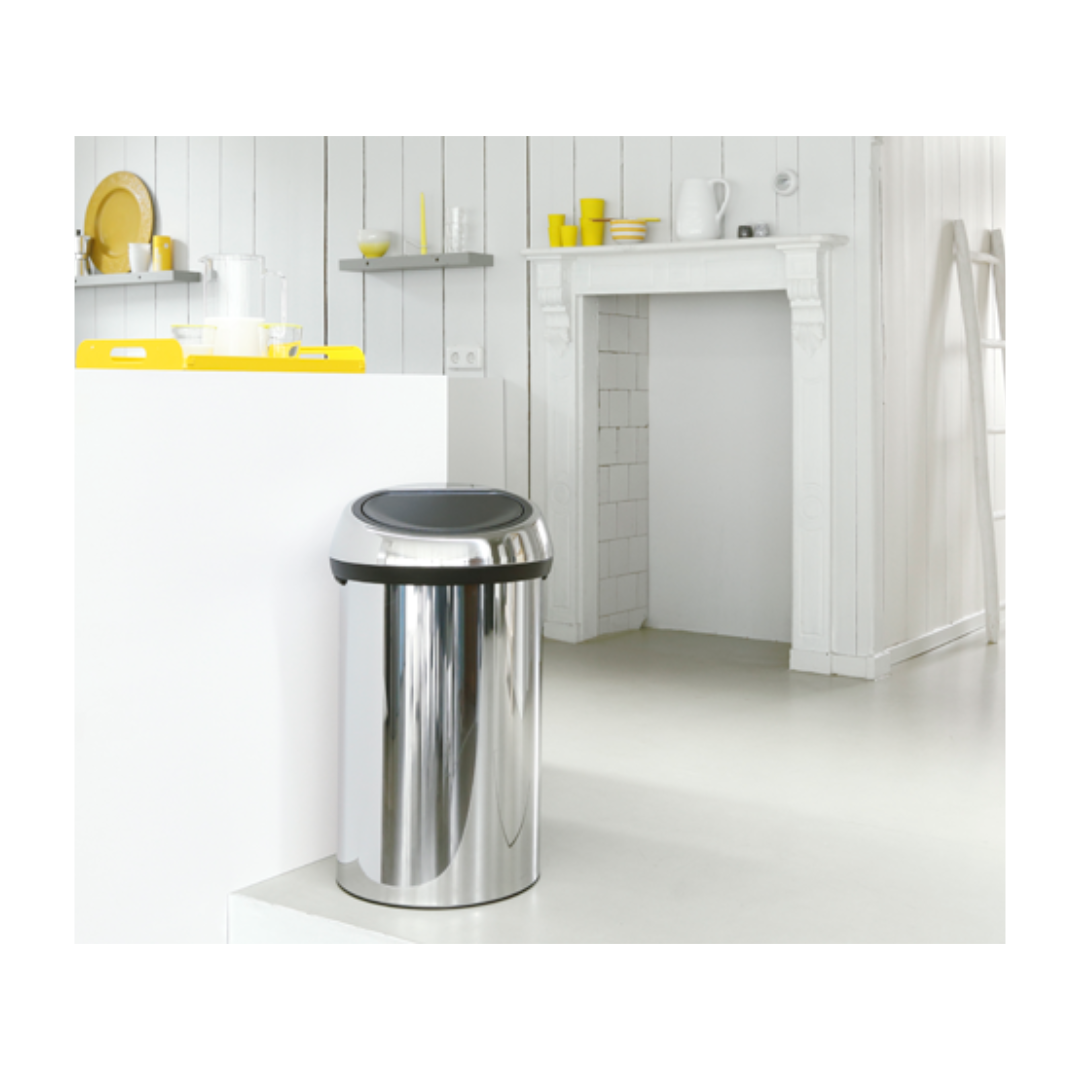 Brabantia TOUCH BIN 60 litre Brilliant Steel