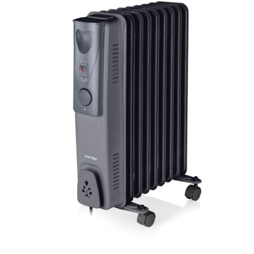 Warmlite 9 Fin 2KW Oil Filled Radiator - Dark Titanium