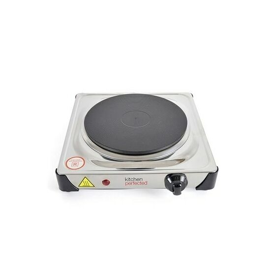 Kitchen Perfected 1500w Single Hotplate - Stainless Steel