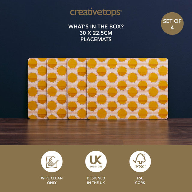 Creative Tops Spot Print Pack of 4 Premium Placemats