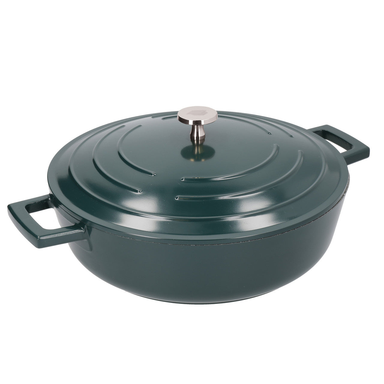 MasterClass Cast Aluminium Shallow Casserole Dish 4L Hunter Green