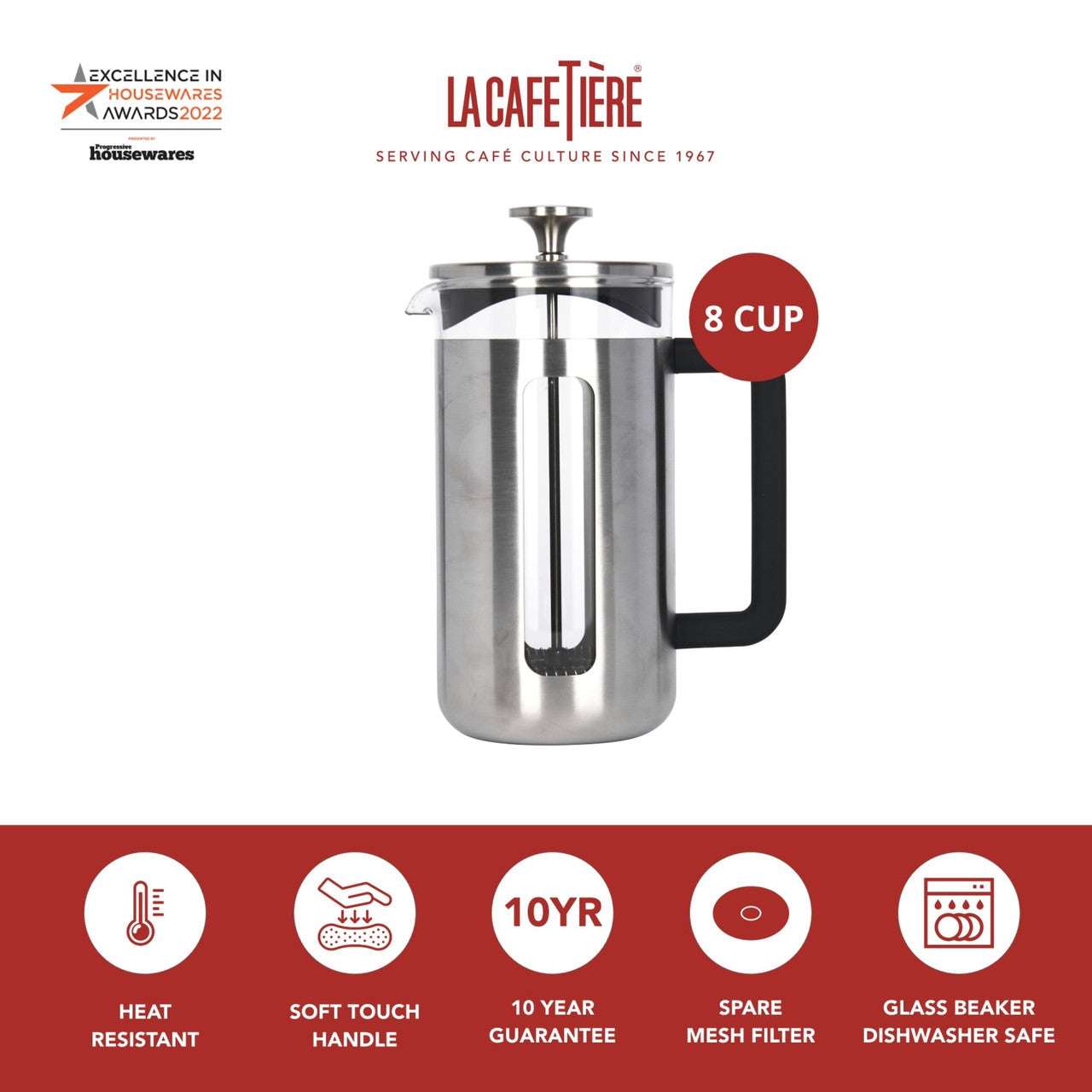 La Cafetière Pisa Cafetiere 8 Cup