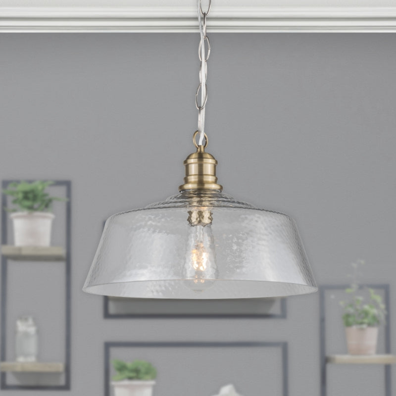 Millar 1 Light Ceiling Pendant Antique Brass