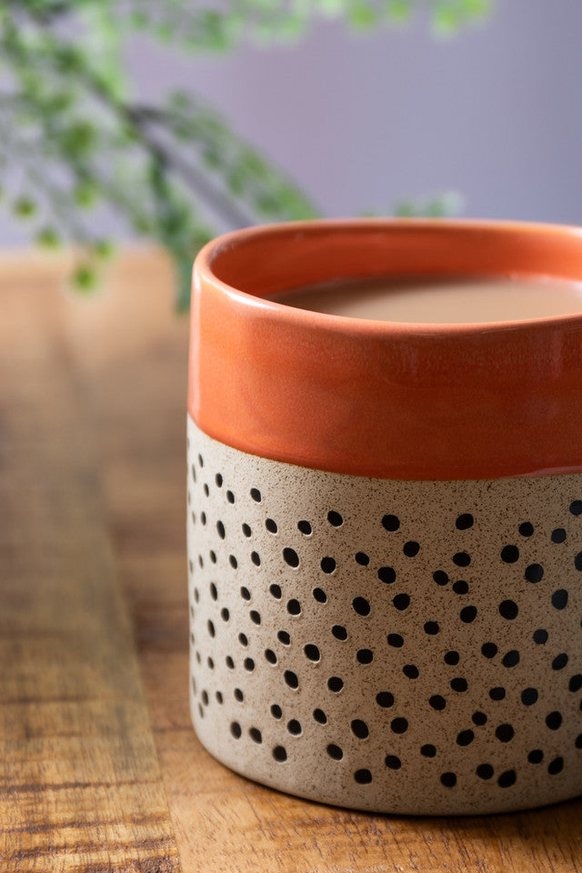 MIKASA WAX RESIST ORANGE GLAZE MUG 390ML