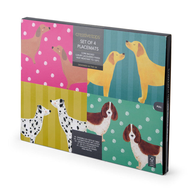 Creative Tops Dog Print Pack of 4 Premium Placemats