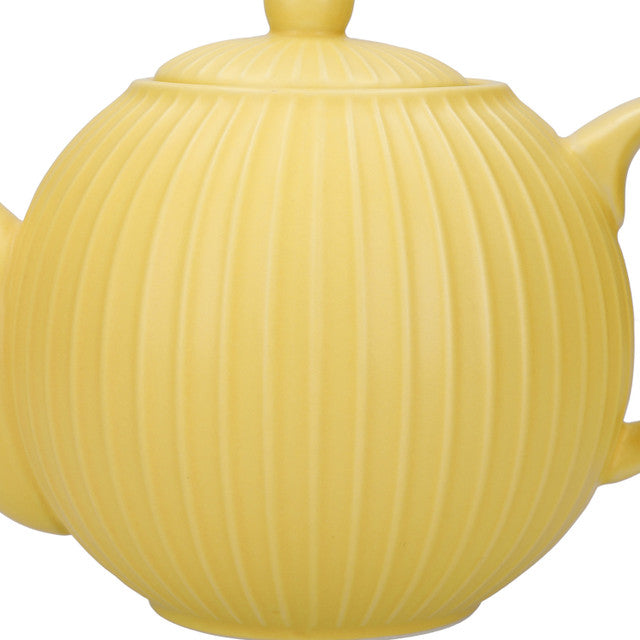 London Pottery Globe Textured Teapot with Strainer 4-Cup Yellow