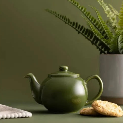 Olive Green 2 Cup Ceramic Teapot