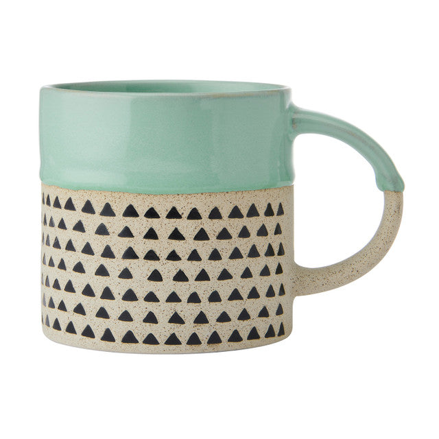 Mikasa Wax Resist Green Glaze Mug, 390ML