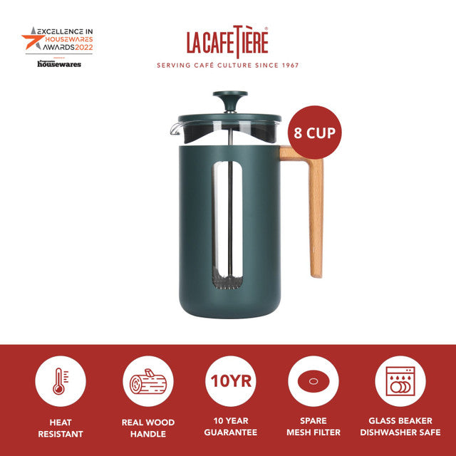 La Cafetière Pisa 8 Cup Cafetiere - Green