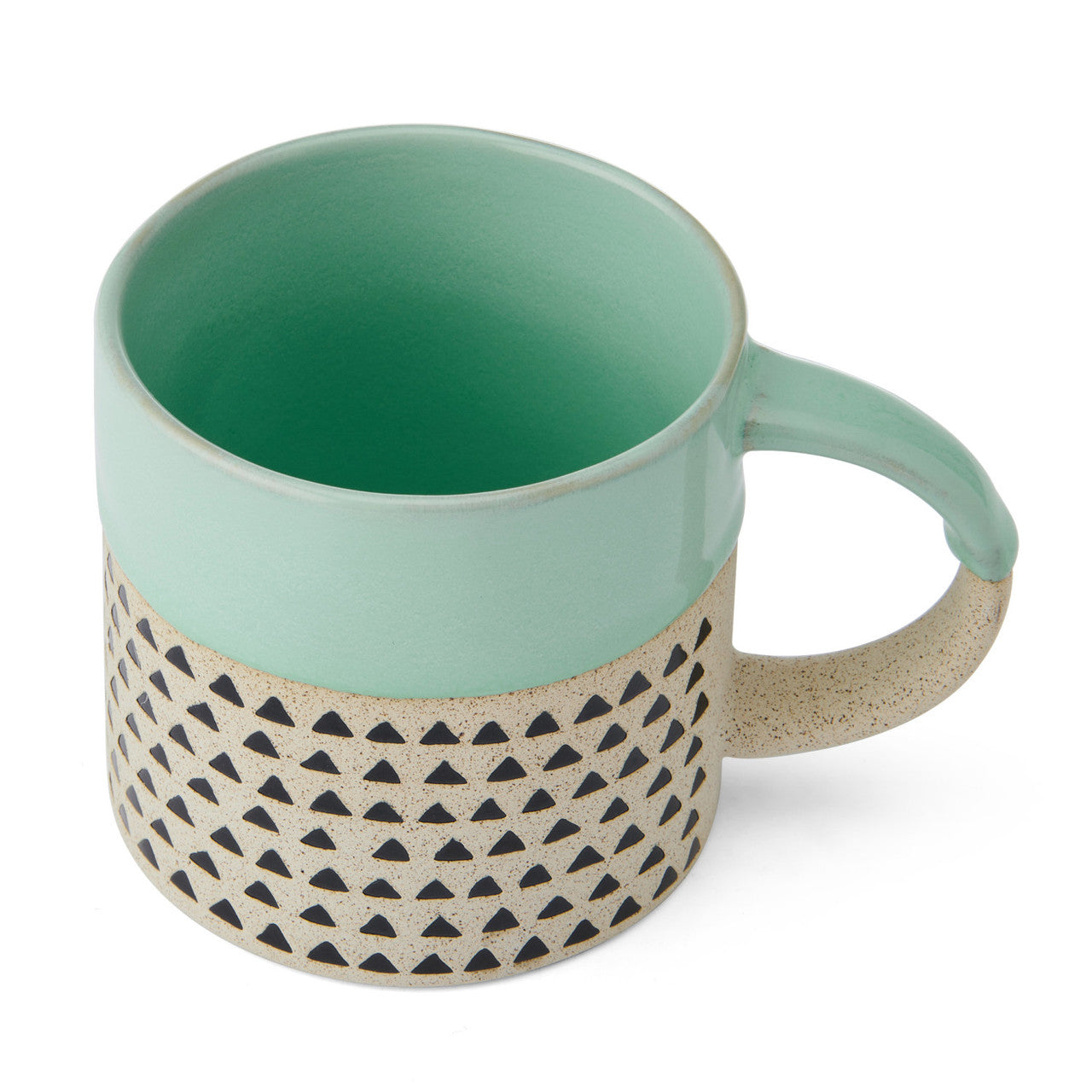 Mikasa Wax Resist Green Glaze Mug, 390ML